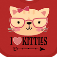thumbnail image 4 of Inktastic Cat Lover I Love Kitties Girls Baby Bib, 4 of 4