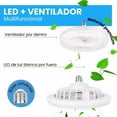 thumbnail image 4 of Pack de Lámpara de Techo Ventilador LED Dosyu Blanco Frío Silencioso, 4 of 8