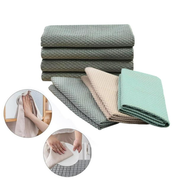 De Escamas De Pescado Para Limpieza De Vidrios, Sin Rastros, Paño De Limpieza Para Tareas Domésticas, Eliminación De Aceite De Cocina, Toalla Que No Deja Marcas, Absorbente seitruly HA044722-02