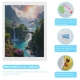 thumbnail image 3 of Diamond Art Kit for Adults, Waterfall Villa Bridge Sunset Rainbow Diamond Painting for Adults Beginners, 5D DIY Diamond Art Painting Kits, Colorful Diamond Painting Craft for Home Decor 12x16, 3 of 7