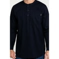 thumbnail image 4 of Hawx Work Gear Men's Fr Pocket Henley Long Sleeve Work Shirt - GRY Medium, 4 of 6