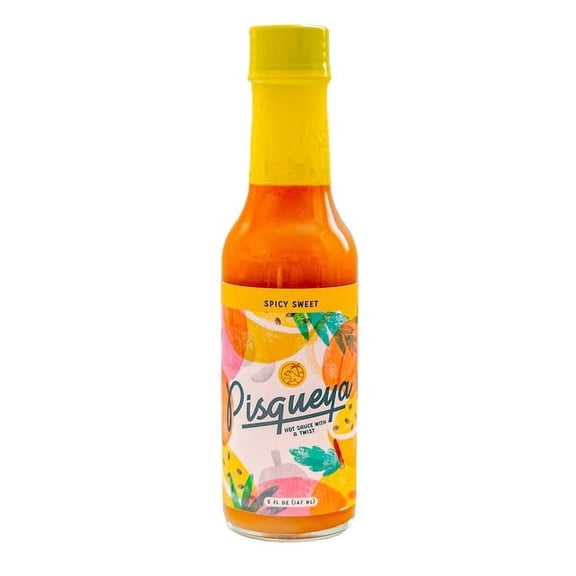 Pisqueya Spicy Sweet Hot Sauce with Real Passion Fruit, Made with All Natural Ingredients, No Allergens, 1-Pack, 5 Oz