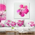 thumbnail image 4 of Designart Full Bloom Pink Flower Watercolor - Floral Throw Pillow - 18x18, 4 of 5