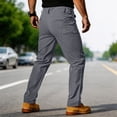 thumbnail image 5 of Mens Cargo Pants Water Resistant Relaxed Fit Hiking Work Pants Multi Pockets Ripstop Flex Baggy Tactical Pant Gray S, 5 of 8