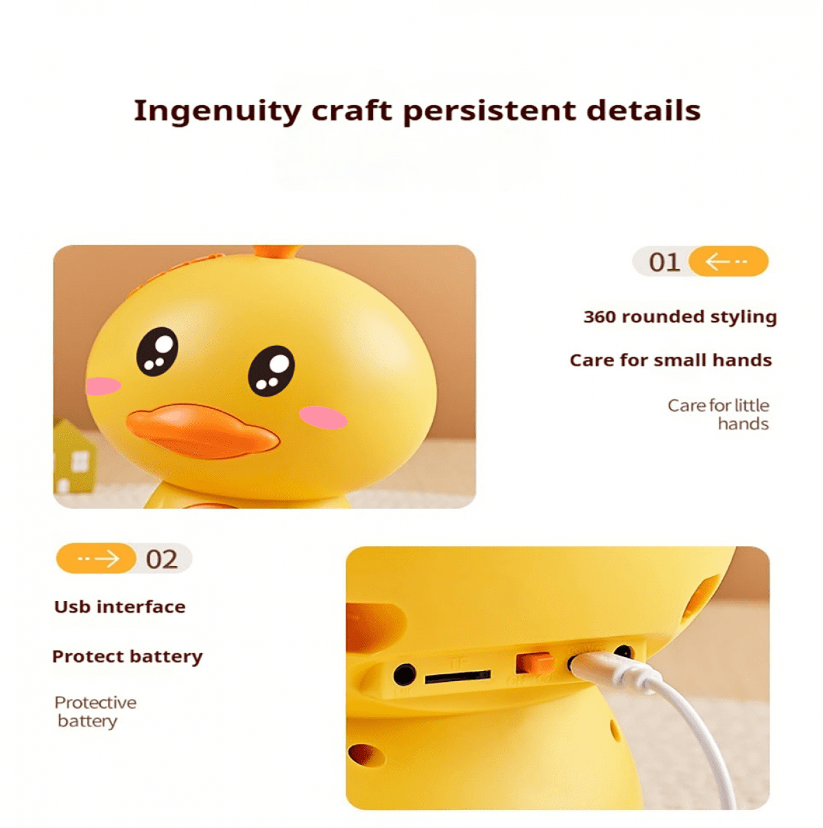 Mini Karaoke Machine Duck Toys for Kids, Portable Microphones Support 5 Change Voice for Girls Gifts