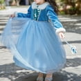 thumbnail image 6 of IBTOM CASTLE Little Big Girls Elsa and Anna Princess Clothes Snow Queen Long Sleeve Sequins Snowflake Velvet Tulle Dress Birthday Halloween Christmas Carnival Cosplay Party Pageant Prom Ball Gown, 6 of 8