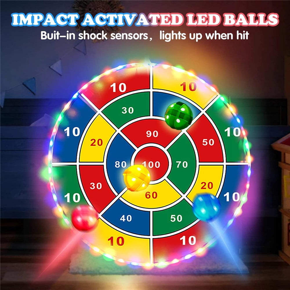 Kids Dart Board Game Set-29 inchs, Board Games with 12 Stick Balls, Summer Indoor Outdoor Toys Games for Kids Ages 4-8, Birthday Party Games Yard Toys for Kids Ages 3 4 5 6 7 8 9 10 11