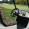 thumbnail image 4 of Binienty 2 PCS Golf Cart Seat Cover Leopard Print Golf Cart Front Seat Covers Blanket Towel Washable Fabric Universal for EZGO TXT RXV/Club Car DS Precedent 2-Person Seats Carts, 4 of 8