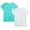 White/Mint, variant on Girls' Rash Guard Shirt - 2 Pack Quick Dry Short Sleeve Swim Shirts (Sizes: 2T-16)