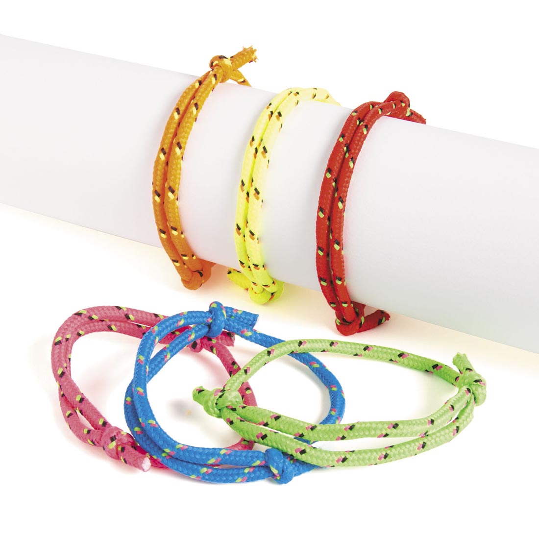 Fun Express Friendship Rope Bracelets, Assorted Colors, 4 Inches, 12 Packs