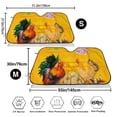 thumbnail image 3 of Balery The Chicken Family Print Car Windshield Sun Shade,Windshield Sunshade for Car Pickup Truck SUV Accessories-Medium, 3 of 7