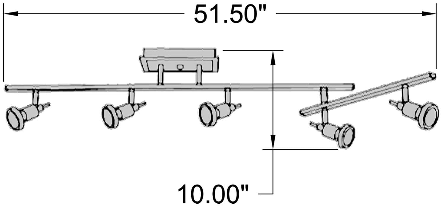 Access Lighting 5 Light Adjustable LED Track in Bronze Color