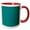 Red/White, variant on 3drose, Color Teal, 11oz Two-tone Blue Mug