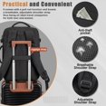 thumbnail image 4 of Mochila de viaje Velaybor 40L con puerto de carga USB negra, 4 of 7