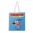 thumbnail image 1 of Courage the Cowardly Dog Bolso de tela con estampado de lienzo para mujer, bolsa de compras reutilizable y estética, con cremallera interior, regalo para mujer,40*45cm., 1 of 6