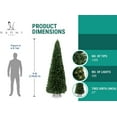 thumbnail image 3 of Naomi Home 9ft Slim Christmas Tree with Lights, Realistic Skinny Pencil Christmas Tree Prelit with 1455 Branch Tips, 500 Warm Lights and Metal Stand, Aritificial Christmas Tree, Árbol De Navidad, 3 of 9