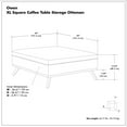 thumbnail image 5 of Simpli Home Owen XL 40 inch Wide Solid Wood Coffee Table Storage Ottoman, Distressed Pecan Brown, 5 of 6
