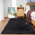 thumbnail image 1 of LAICAIW Furry Washable Rugs 3x5 Black Rug Plush Faux Fur Rug for Bedroom Faux Sheepskin Shag Rug for Dorm Nursery Room Decor Soft Rug,Rectangle, 1 of 7