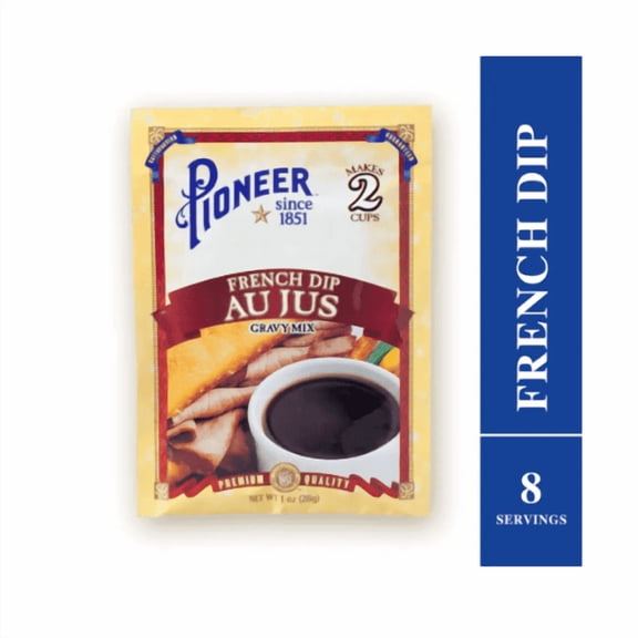 Pioneer French Dip Au Jus Gravy Mix, Makes 2 Cups, 8 Servings, 1 oz, 3 Pack