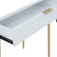 thumbnail image 6 of DecMode 31" x 31" White Wood Single Drawer Console Table with Mirror, 2-Pieces, 6 of 10