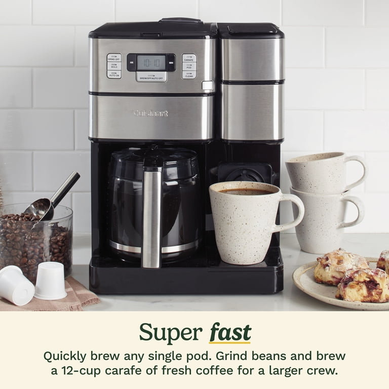 Cuisinart, Coffee Maker, SSGB1NAS 12-Cup Stainless Black, Grind