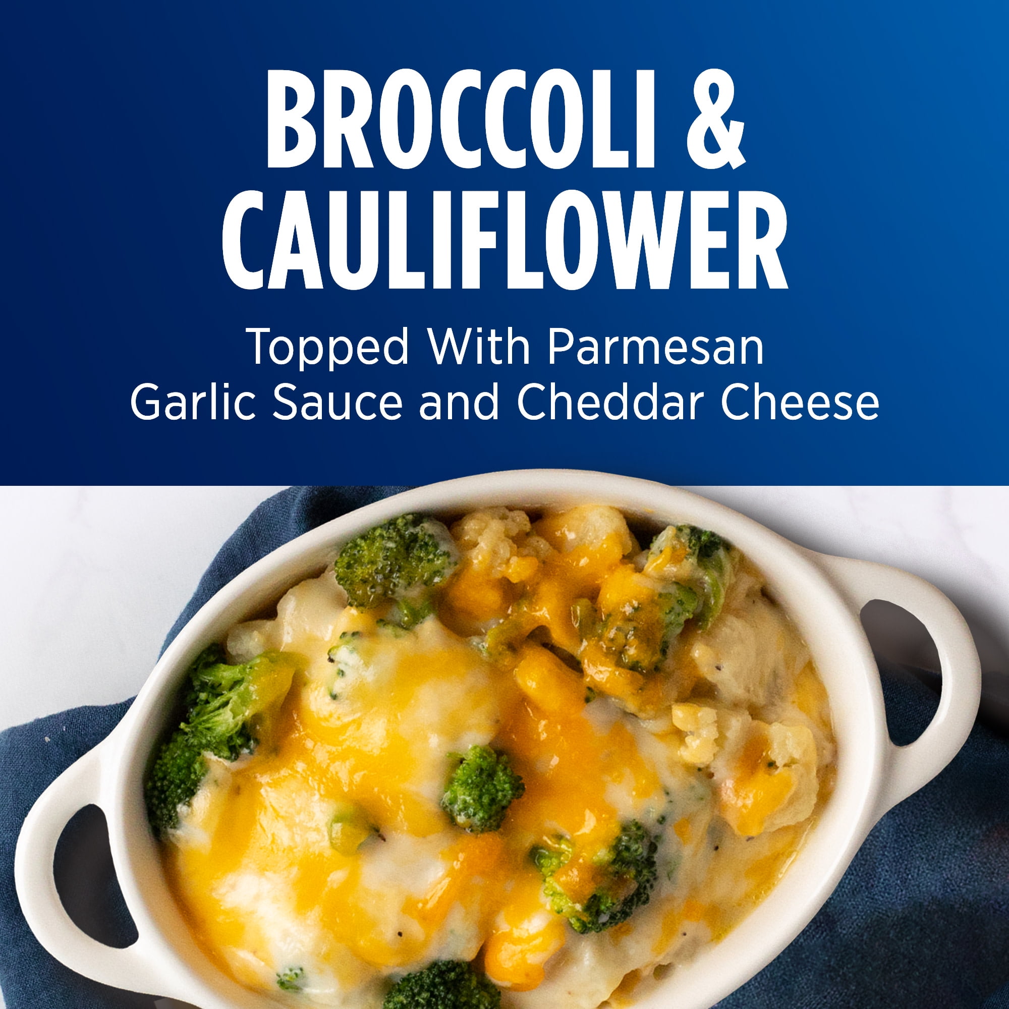 Birds Eye Broccoli & Cauliflower Au Gratin Bake, Frozen Side, 13 oz.