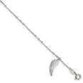 thumbnail image 1 of 925 Sterling Silver Wing Dangle 9 Inch Anklet Ankle Bracelet Religious, 1 of 5