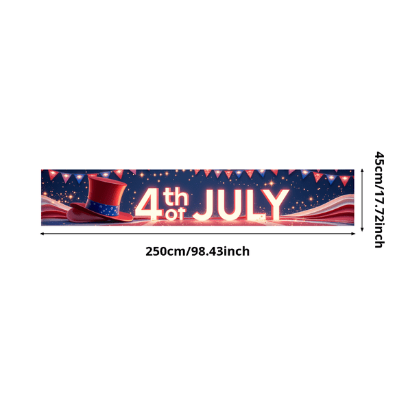 Decorative Design 4th of July Event Banner Patriotic Theme Party Decoration Colorful Stars Red White Blue Celebration for Patriotic Party National Holiday Indoor Outdoor