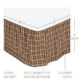 thumbnail image 2 of VHC Brands Crosswoods Plaid Cotton Primitive Split Corners Gathered Queen Bed Skirt, Natural Tan, 2 of 4