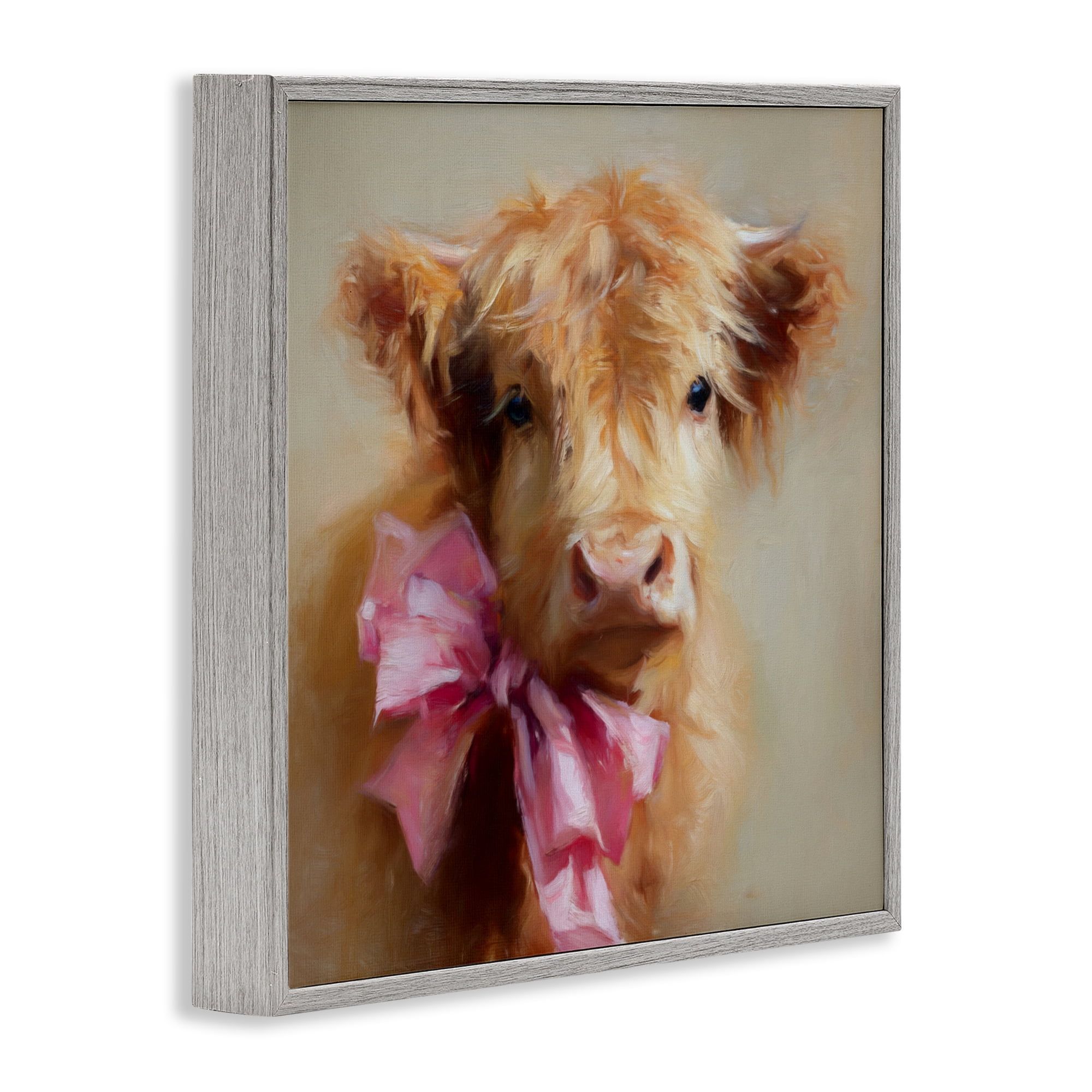 Stupell Industries Little Highland Sweetheart Gray Framed Giclee Art, design by Tina LeCour