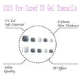 thumbnail image 4 of Apuakthei - Uñas postizas para mujer, cobertura total, uñas postizas para los pies, uñas acrílicas, 24 unidades (negro, luna y estrella brillante), 4 of 4