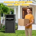 thumbnail image 3 of Nihsuao Package Delivery Box Outdoor with Lockable Secure, Waterproof & UV-Resistant, Anti-Theft Parcel, Large Double Wall Resin Outdoor Deck Box for Porches, Patios, Curbside, (Black), 3 of 8
