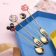 thumbnail image 5 of Cuchara de acero inoxidable para niños, cuchara, tenedor, cuchara, piruleta, rosquilla, Macaron, postre, tenedores de fruta, juego de accesorios de cocina, 5 of 5