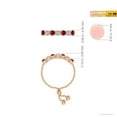 thumbnail image 4 of ANGARA Natural Seven Stone Ruby and Diamond Tennis Bolo Ring in 14K Rose Gold for Women (Size-2.5mm) | July Birthstone, Birthday, Anniversary, Jewelry Gift for Women | Natural Ruby Ring, 4 of 8