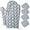 Grey-10.6in, variant on HEETLY Pot Holders and Oven Mitts Set, 6 Piece Cotton Kitchen Set (2 Oven Mitts + 4 Pot Holders), Heat Resistant 392°F for Cooking Baking Grilling