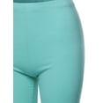 thumbnail image 4 of A2Y Women's Basic Solid Premium Cotton Mid Thigh High Rise Biker Bermuda Shorts Ash Mint 3XL, 4 of 5