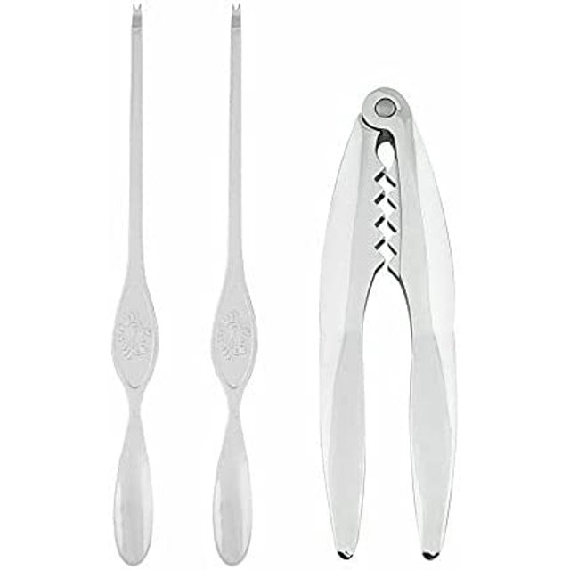 Pinzas desgranadoras de acero inoxidable para mariscos con 2 tenedores de acero inoxidable---- Sailing Electrónica