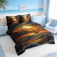 thumbnail image 2 of Manfei Magical Sailing Ship Twin Bedding Sets for Kids Boys and Girls, Full Moon Ocean Bedding Comforter Set, Black Reversible 7 Pieces, 2 of 6