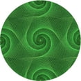 thumbnail image 1 of Ahgly Tapis Rond Lavable en Machine Intérieur Transitionnel Vert Émeraude Profond, 5 Pieds Rond, 1 of 7