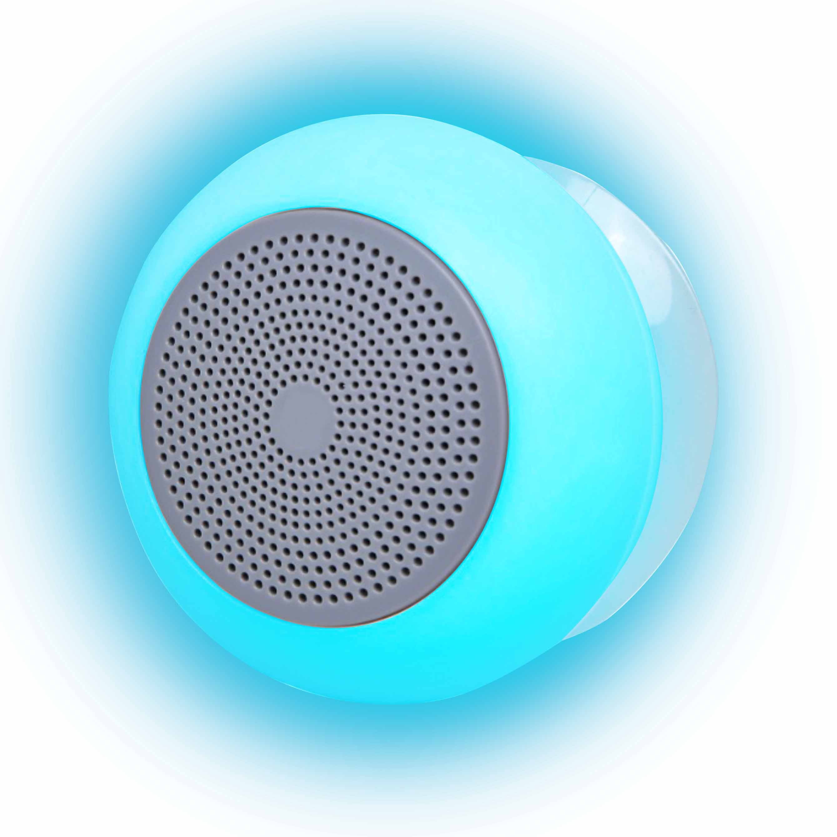 Ledeez Splash! Wireless Bluetooth Portable Speaker with LED Shower, White