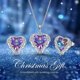 thumbnail image 3 of Alas de ángel Collar y aretes de corazón Conjunto de joyas de plata / oro Cumpleaños / Aniversario Día de la madre Regalos de joyería para mujeres Mamá / Esposa / Hermana / Amiga Ormromra XMWJ198-7, 3 of 6