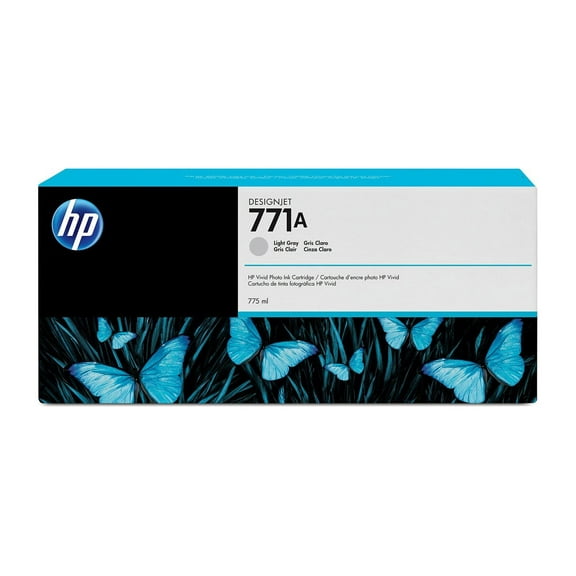 HP 771A 775-ml Light Gray DesignJet Ink Cartridge, B6Y22A