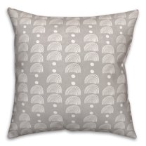 Creative Products Rainbow Pattern Gray 18 x 18 Indoor / Outdoor Pillow