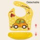 thumbnail image 4 of 3 Pack - Baby & Toddler Waterproof Bib with Adjustable Detachable, 6-24 Months-Yellow car+Green monke+Blue beary, 4 of 4
