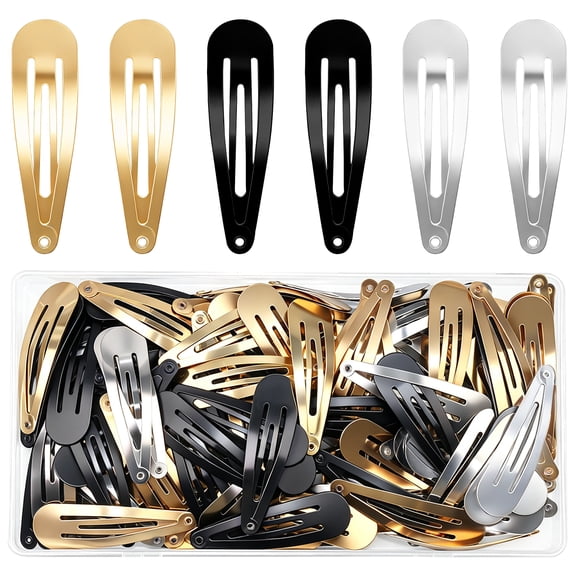 90 Pack Waterdrop Hair Clips for Women Girls, Teardrop Barrettes, Cute Metal Hair Accessories, 2 Inch Hair Pins for Daily Wear