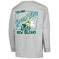 thumbnail image 3 of Youth Gray Tulane Green Wave Retro Script Long Sleeve T-Shirt, 3 of 3