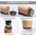 thumbnail image 3 of Chair Glides to Nail, 80 Pcs Furniture Glides Nails, 22mm Round Gliders Chair Buffer, Felt Furniture Glides Buffers for Furniture Chair Table Leg Protection,, 3 of 5