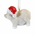 thumbnail image 3 of Roman 1.75In Pudgy Pals Ornament, Polyresin, Christmas Animal Santa Hat 136279 Pig, 3 of 3