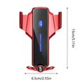 thumbnail image 3 of 15W Wireless Car Charger, Fast Charging Phone Mount, Auto Clamping, Red, Induction Stretching Design, 360° Rotating Viewing Angle, Upgraded Vent Clips, Supports IOS & Android, Stable & Safe, 3 of 7