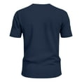 thumbnail image 7 of Men's Shirt Men's Solid Color Short Sleeved Outdoor Running Sports Breathable Short Sleeve Navy XXXXL, 7 of 7